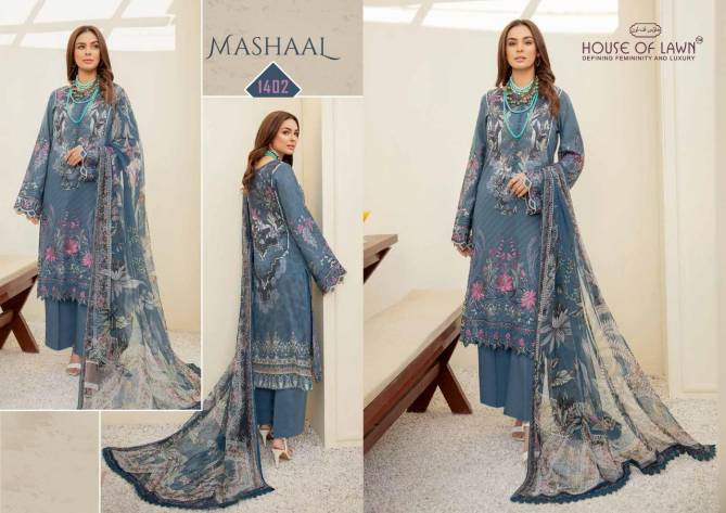 House Of Lawn Mashaal Lawn Cotton Fancy Wear Designer Pakistani Salwar Kameez Collection